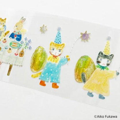 Komamono Creative x Aiko Fukawa - Clear Sticker Roll - Floral Fairy Tale