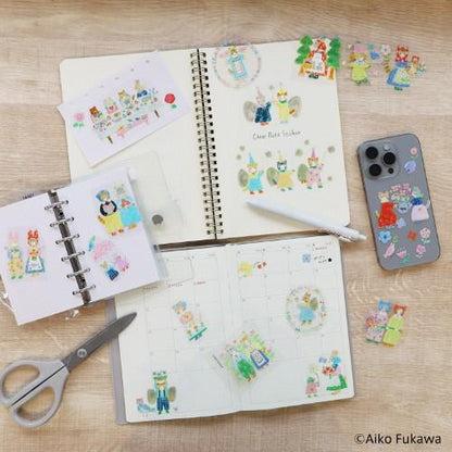 Komamono Creative x Aiko Fukawa - Clear Sticker Roll - Floral Fairy Tale