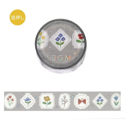 BGM Foil Washi Tape - Nordic Forest Series - Floral Frame