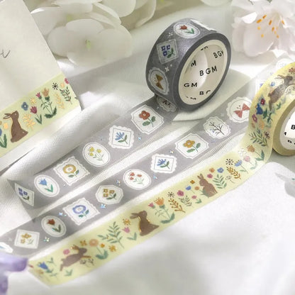 BGM Foil Washi Tape - Nordic Forest Series - Floral Frame