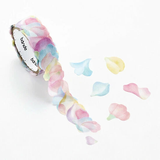 Bande Washi Tape Sticker Roll - Flower Shower Pink
