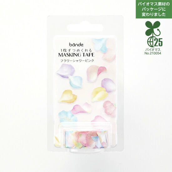 Bande Washi Tape Sticker Roll - Flower Shower Pink