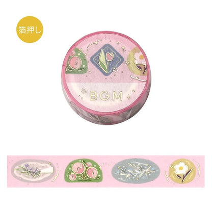 BGM Foil Washi Tape - Standard Life Series - Flower Brooch