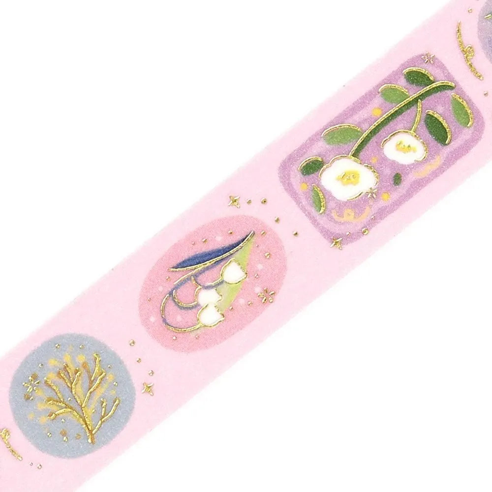 BGM Foil Washi Tape - Standard Life Series - Flower Brooch
