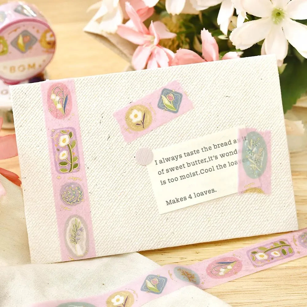 BGM Foil Washi Tape - Standard Life Series - Flower Brooch