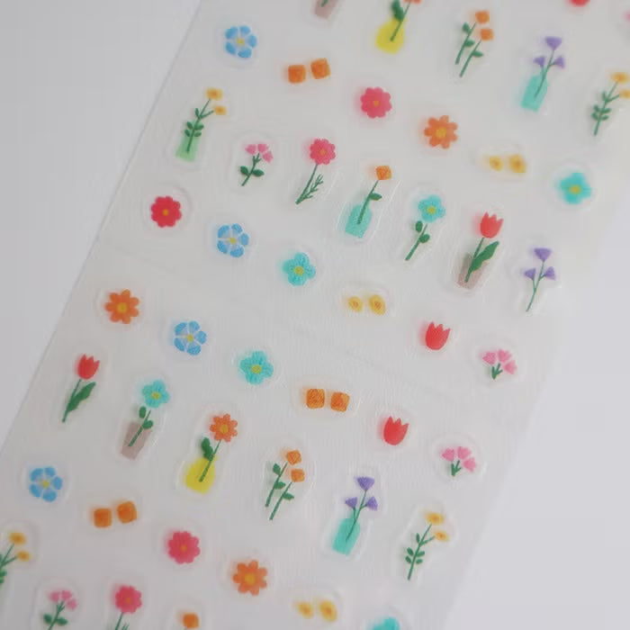 Furukawashiko Choco-Peta Sticker Sheet - Flower