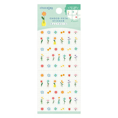Furukawashiko Choco-Peta Sticker Sheet - Flower