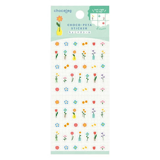 Furukawashiko Choco-Peta Sticker Sheet - Flower
