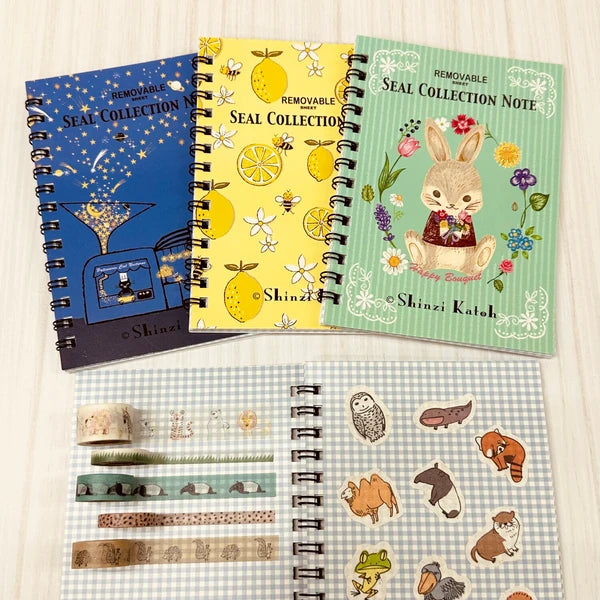 Shinzi Katoh Sticker Notebook - Flower Rabbit