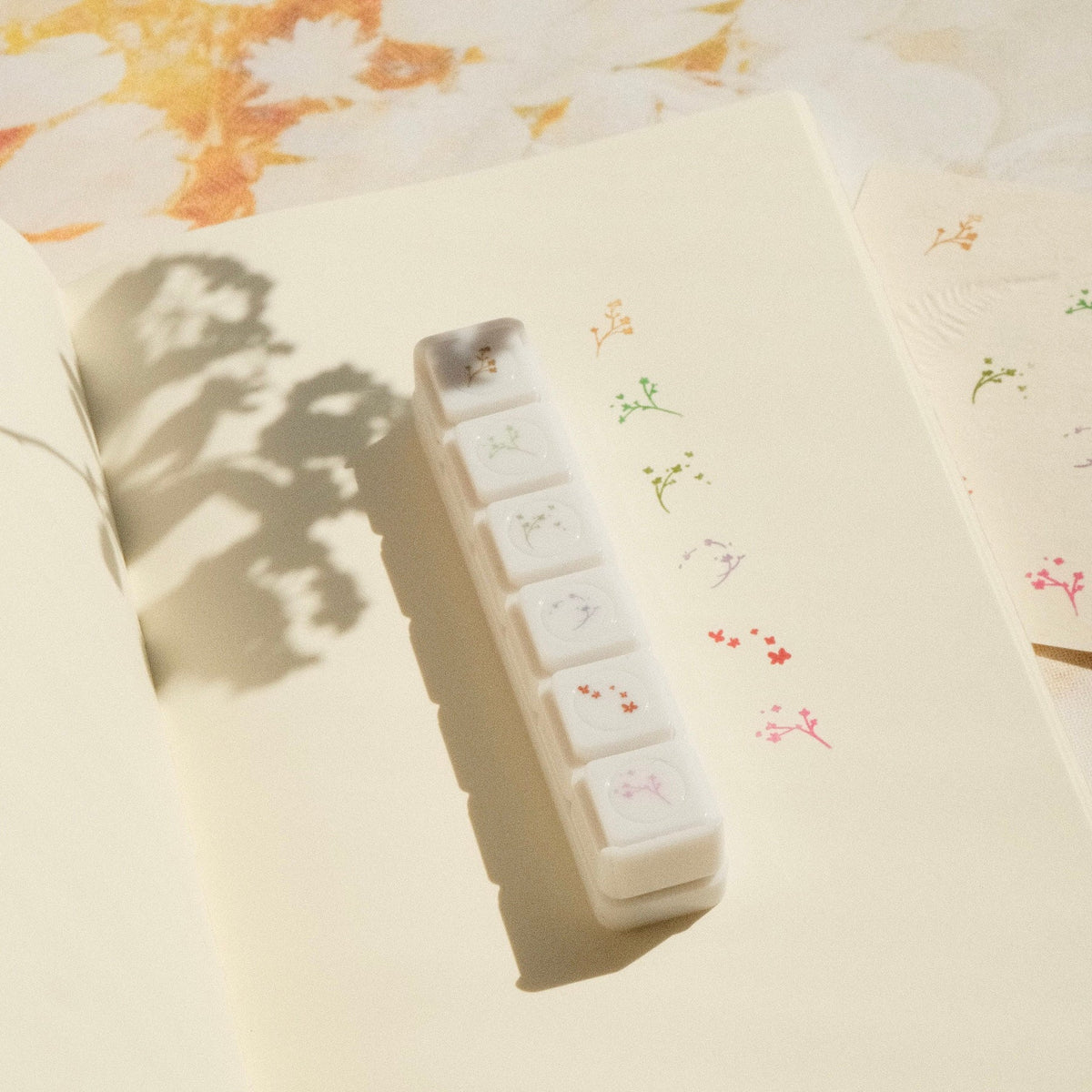 mikan manta - 6 in 1 Button Stamp - Flowers 2