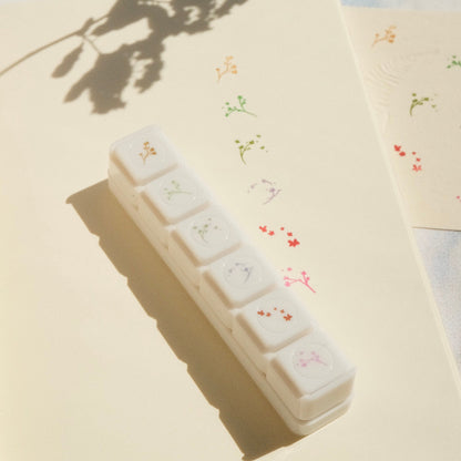 mikan manta - 6 in 1 Button Stamp - Flowers 2