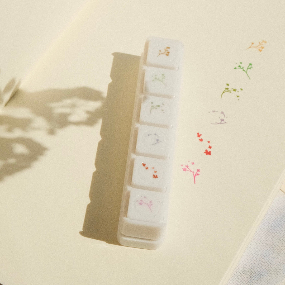 mikan manta - 6 in 1 Button Stamp - Flowers 2