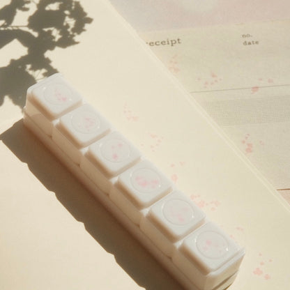 mikan manta - 6 in 1 Button Stamp - Flowers 3