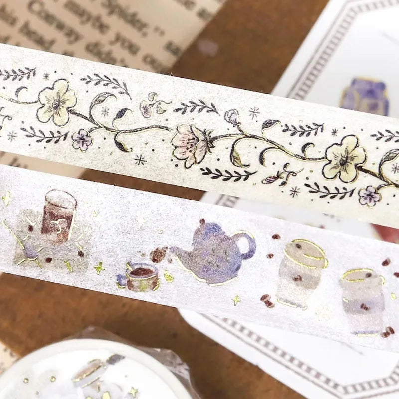 BGM Foil Stamp Washi Tape - Life Series - Flower Sketch
