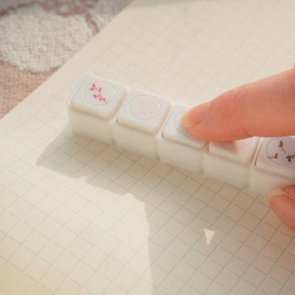 mikan manta - 6 in 1 Button Stamp  - Flowers