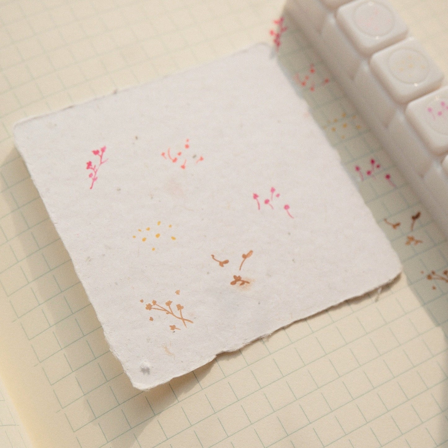 mikan manta - 6 in 1 Button Stamp  - Flowers