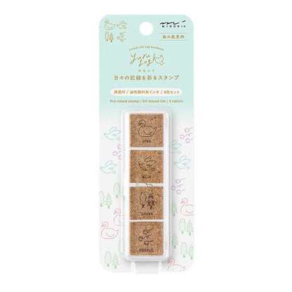 Midori Yuru Log Paintable Pre-Inked Stamp