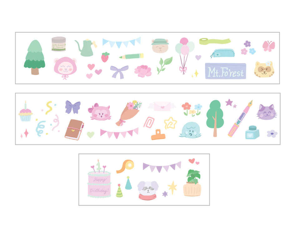 Designed by Steph! - Fo'rest Festivities Glitter Kiss-Cut PET Tape