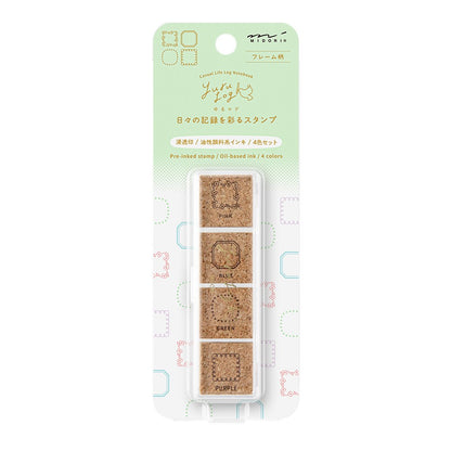 Midori Yuru Log Paintable Pre-Inked Stamp