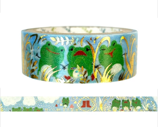 Shinzi Katoh Washi Tape - Miyazawa Fanto-Kan - Frog Rubber Shoes
