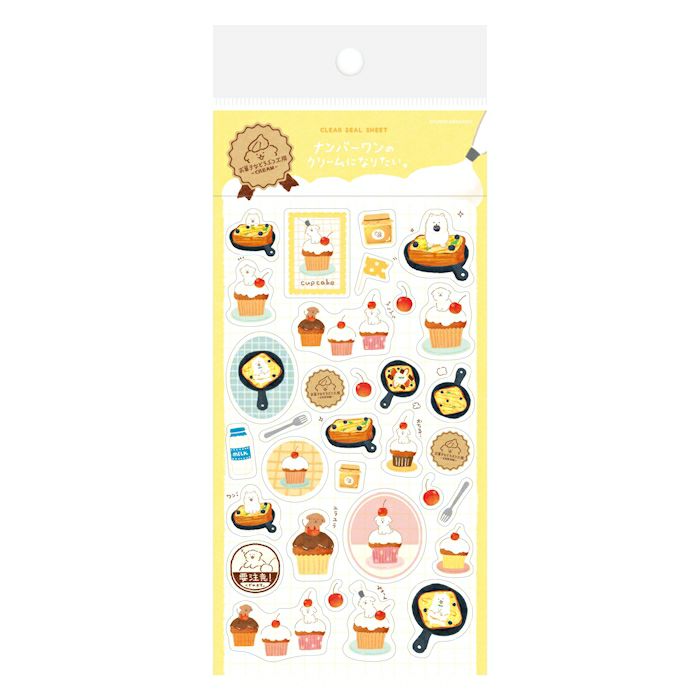Furukawashiko Sticker Sheet - Sweets and Animal Workshop, Cream