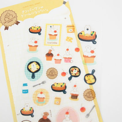 Furukawashiko Sticker Sheet - Sweets and Animal Workshop, Cream
