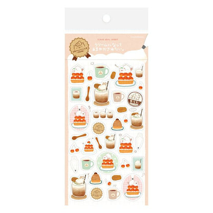 Furukawashiko Sticker Sheet - Sweets and Animal Workshop, Cream