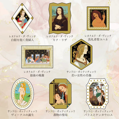 Shinzi Katoh Kirapika Flake Seal - Classic Art Collection - Leonardo da Vinci & Botticelli