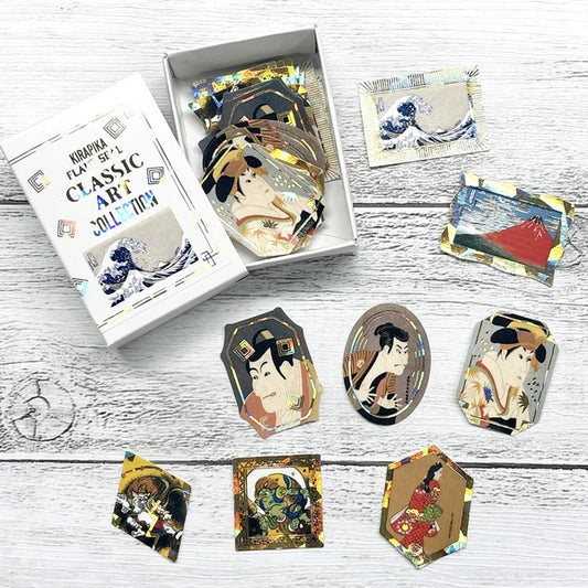 Shinzi Katoh Kirapika Flake Seal - Classic Art Collection - Katsushika Hokusai & Others