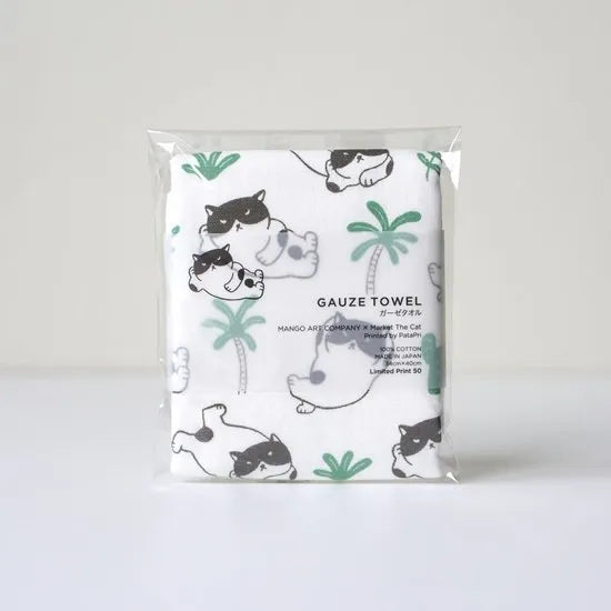 Market the Cat - Mini Gauze Towel