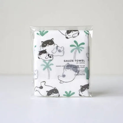 Market the Cat - Mini Gauze Towel