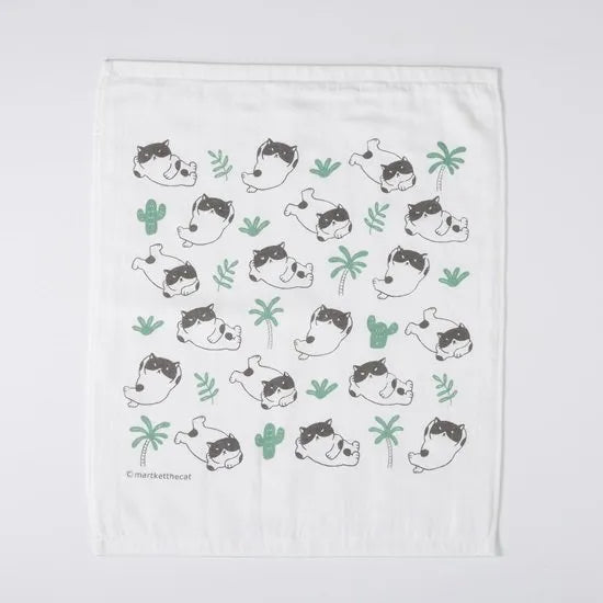 Market the Cat - Mini Gauze Towel