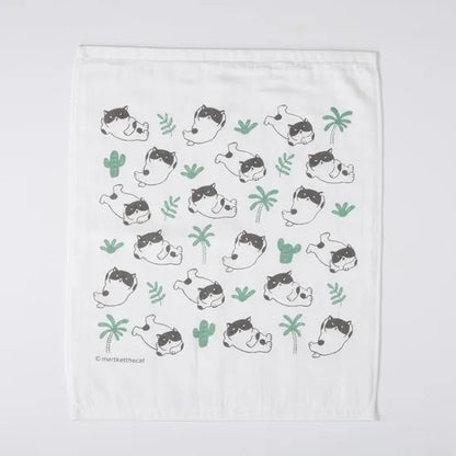 Market the Cat - Mini Gauze Towel