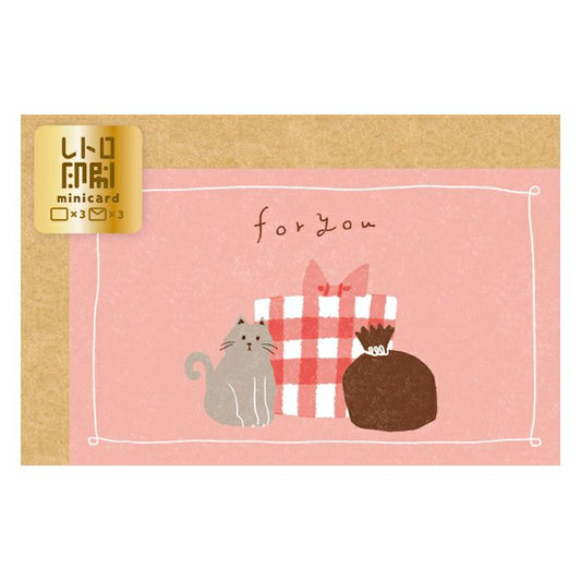Furukawashiko Mini Card - Gift and Cat
