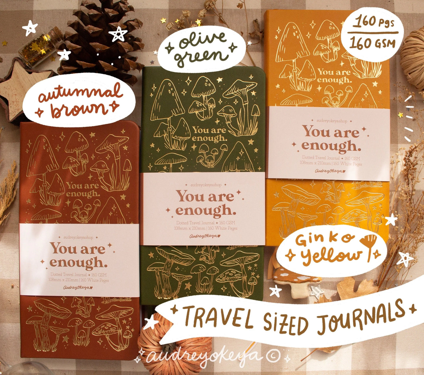 Okeya Stationery Co. - You are Enough Autumnal Journals