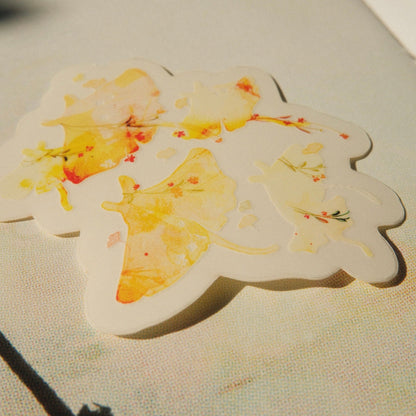 mikan manta - Transparent Sticker - Ginkgo Mantas