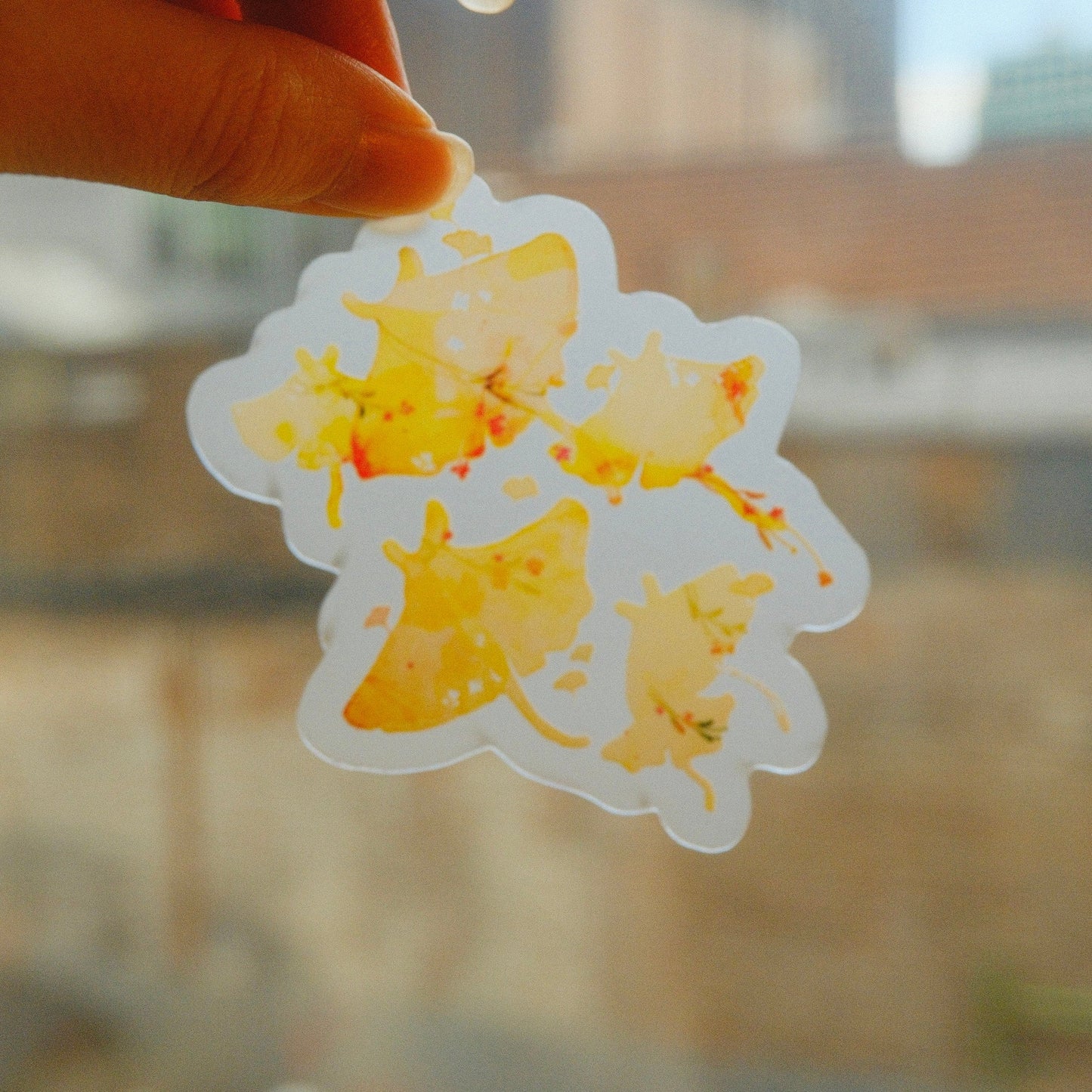 mikan manta - Transparent Sticker - Ginkgo Mantas