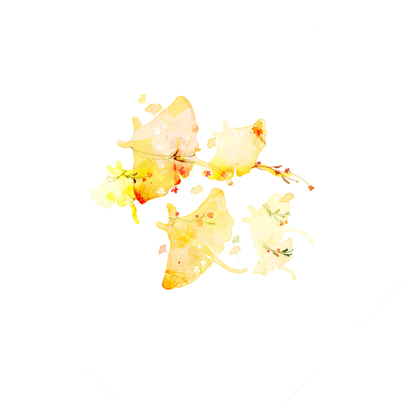 mikan manta - Transparent Sticker - Ginkgo Mantas