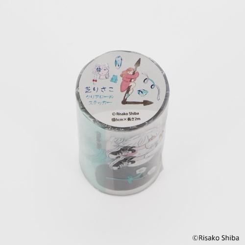 Komamono Creative x Risako Shiba - Clear Sticker Roll - Girl Illustration