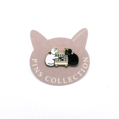 Pottering Cat Enamel Pin -  Go