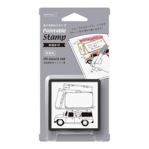 Midori Paintable Stamp - Pre-Inked - Going Out