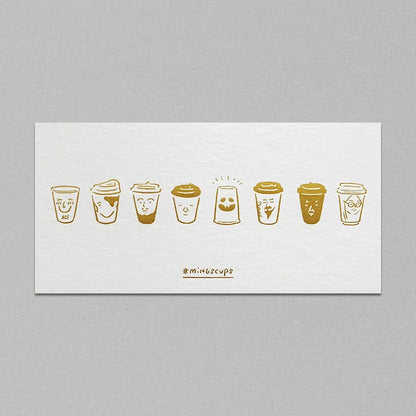 WHOSMiNG Postcard - Gold Mingscups