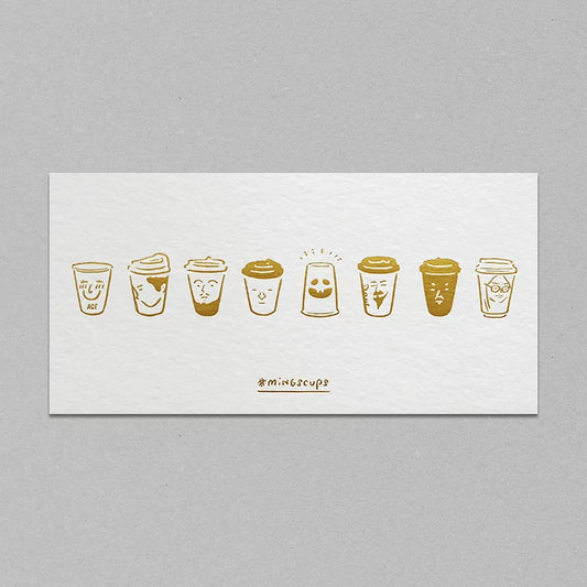 WHOSMiNG Postcard - Gold Mingscups
