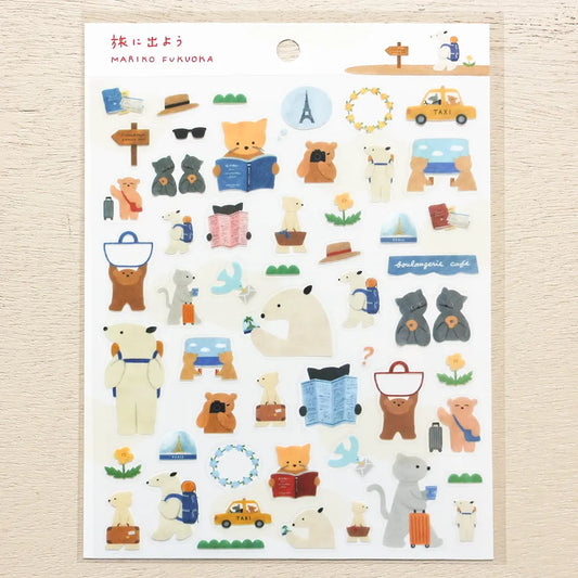 Cozyca x Mariko Fukuoka - Sticker Sheet - Let's Go on a Trip