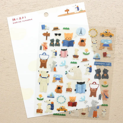 Cozyca x Mariko Fukuoka - Sticker Sheet - Let's Go on a Trip