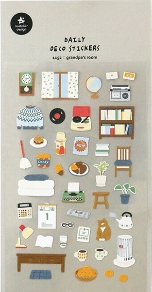 Suatelier Daily Deco Stickers - No.1152 | Grandpa's Room
