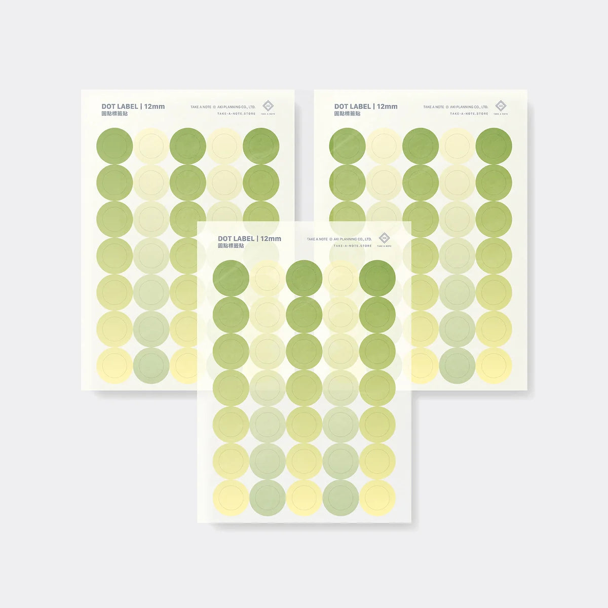 Take A Note - Washi Dot Label - 3 Sheets - 12mm