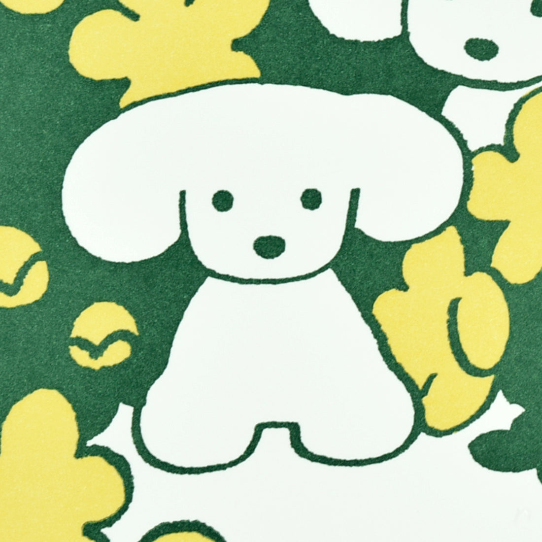 Natsumi Teraoka - Letterpress Art Print - Green Flower