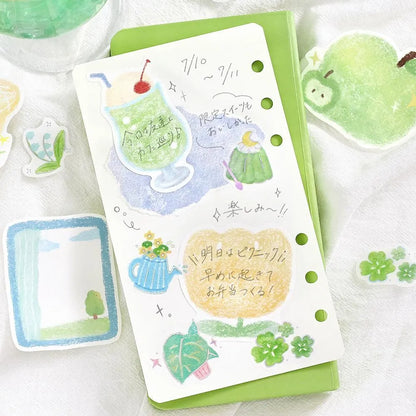 BGM Flake Stickers - Fuwari Sketch Series - Green