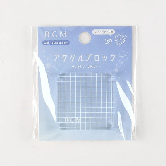 BGM Acrylic Stamp Block - Grid Small